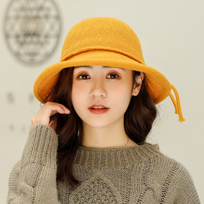 

Autumn&winter new Japanese art fisherman hat ladies wool knitted cotton bow Joker warm basin hat tide