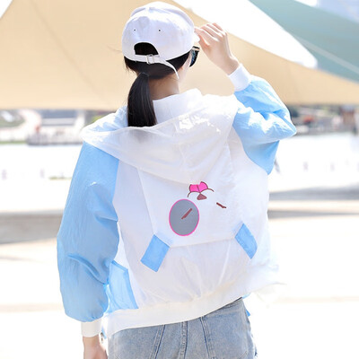 

Cute Hooded Cartoon Sun Protection Clothing Girl 2019 New Student Loose Cute Thin Section Sunscreen Coat