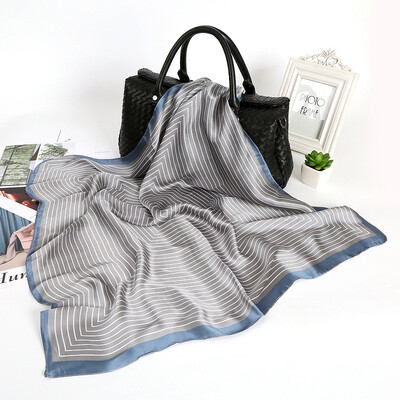 

Autumn&winter Korean version of the silk satin thin scarf scarf air conditioning shawl beach towel seaside sunscreen silk scarf women wholesale