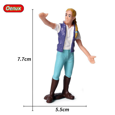 

Oenux Realistic Farmers Model Simulation Breeder Feed Shepherd Figurines Dog Animal Figurine Miniature Cute Toys For Children