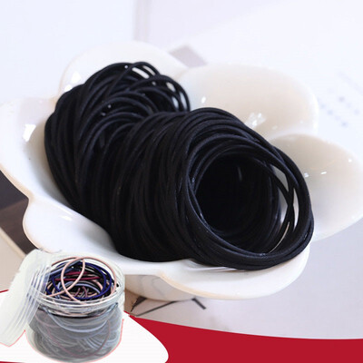 

Ins Simple Women Small Circle Fine Hair Rope Girl Hair Band High Elastic Rubber Band Scrunchie Hair Accessories 100PCSSet