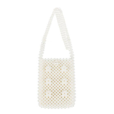

Shoulder Messenger Handbags Pearl Elegant Women Clutch Bead Top-handle Bags