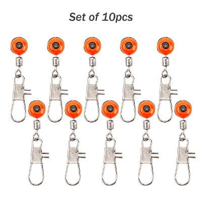 

20Pcs Fishing Space Beans Rolling Swivel Float Connectors Running Beads Snap Links Swivels Fishing Accessories