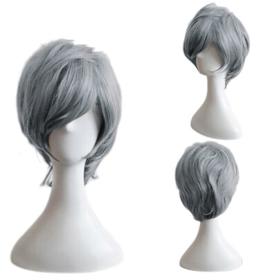 

〖Follure〗Men Fashion Grey Short Hair Wig Perfect For Carnivals Party Cosplay Festival