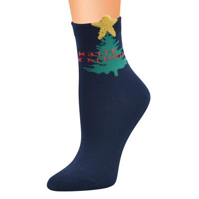 

1Pair Womens Socks Warm Christmas Cotton Socks Cosy Female Cute Snowman Socks