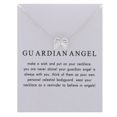 

Fashion Jewelry New Angel Feather Wings Alloy Clavicle Pendant Short Chocker Necklace Women Gift