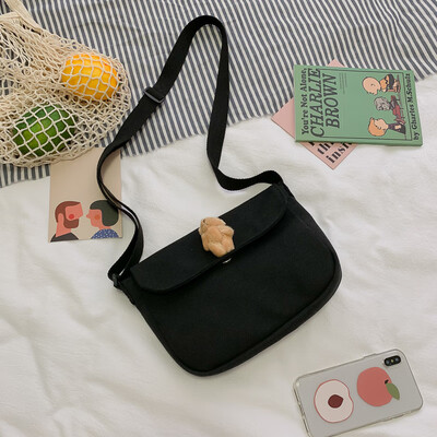 

Ins womens bags womens plagioca Korean-style single-shoulder original-place chic canvas bag
