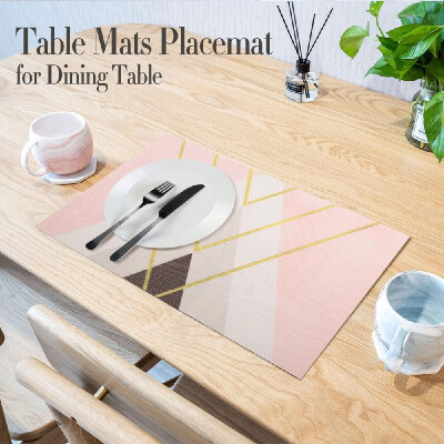 

Placemat Table Mats for Dining Table PVC Skid-proof Heat-Resistant for Kitchen