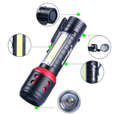 

Saidsome ZOOMABLE Q5 COB LED Mini Flashlight 14500 4 Modes Pocket Torch Lantern flashlight lamp