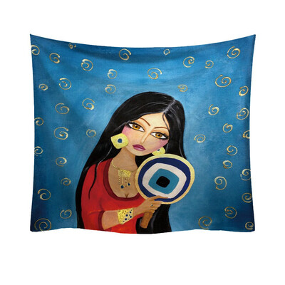 

Toponeto Fashion Tapestry Retro Woman Portrait Style Decorative Tapestry Home Decor