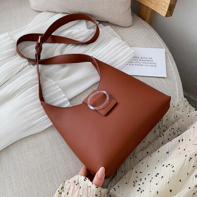 

Small design package 2019 new summer retro handbag simple&transparent single-shoulder tote bag