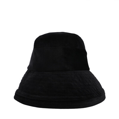 

Hat Lady Autumn&Winter New Corduroy Fishermans Cap Korean Version Baitie Sunscreen Sunshade Cap Japanese Pure Pot Cap Male