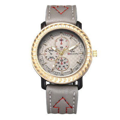 

New large dial mens business casual watch fake three-eye sports quartz watch mens generation