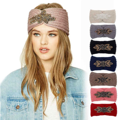 

Women Ladies Knitted Knot Headband Head Wrap Ear Hair Band Winter Crochet Turban