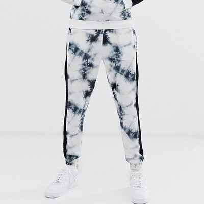 

Gobestart Men Splicing Tie Dyeing Overalls Casual Pocket Sport Work Casual Trouser Pants