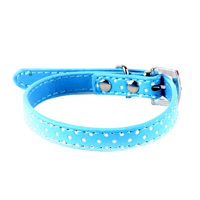 

Sweet Polka Dot Lovely Small Pet Cat Dog Collar Heart Crystal Pendant Collar