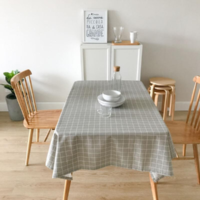 

Cotton Linen Table Cover Dust-Proof for Kitchen Dinning Tabletop Decoration