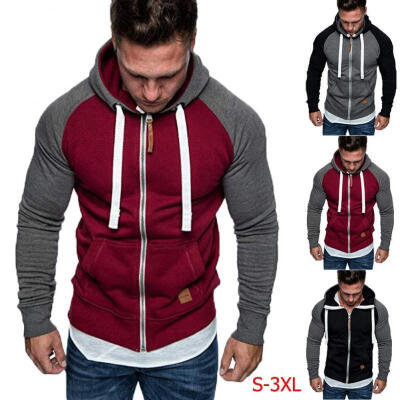 

Mens Fleece Hoodie Jacket Sweater For Layering Warm Lounge Full Zip Up - -XXL