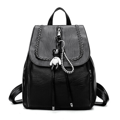 

Wholesale new tide campus fashion wild lady backpack leisure travel pu soft leather personality small new backpack