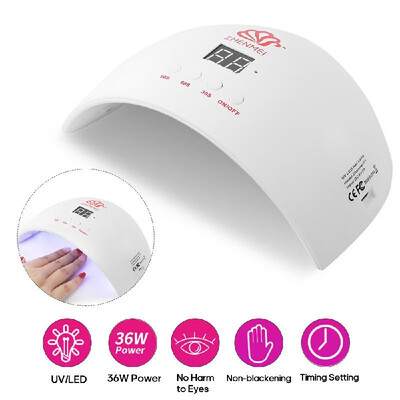 

36W Nail Dryer UV Led Nail Lamp with LCD Screen Built-in 12 Light Beads Gel Nail Polish Curing Lamp Auto-Sensing Nail Machine