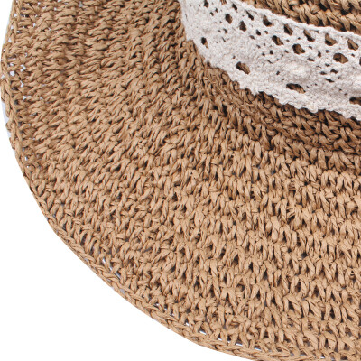 

Fashion Women Foldable Straw Hat Raw Wide Brim Travelling Beach Fisherman Bonnie chapeau