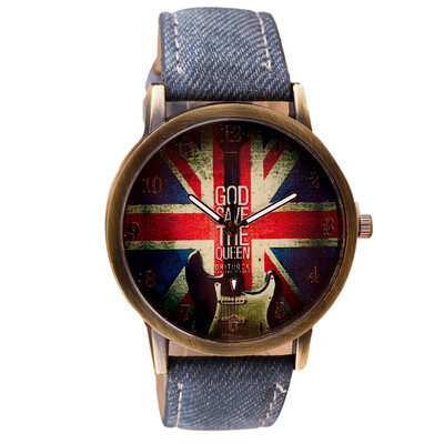 

〖Follure〗Pattern Leather Band Analog Quartz Vogue Wrist Watches BK