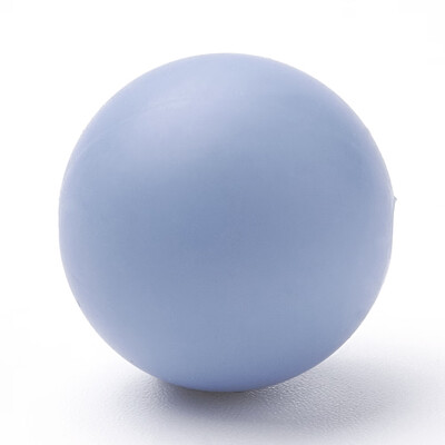

Food Grade Environmental Silicone Beads Chewing Beads For Teethers DIY Nursing Necklaces Making Round LightSteelBlue 1415mm