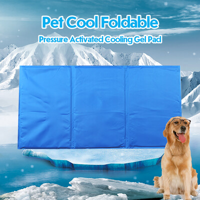 

Pet Cool Mat Pressure Activated Cooling Gel Pad Foldable Comfort Chilly Pad to Keep Dog Feeling Cooler for Indoor Outdoor Travelli