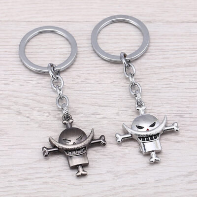 

Anime Periphery One Piece Straw Hat Pirates Anchor Sign White Beard Keychain