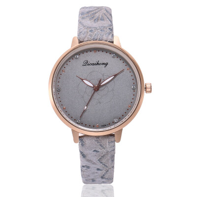 

Korean version of 3D printing belt ladies watch diamond graduation quartz watch