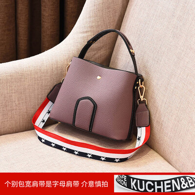 

Bucket bag lady spring&summer tide simple straddle bag fashion atmosphere personality one-shoulder handbag