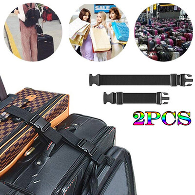

〖Follure〗2pcs Two Add a Bag Luggage Strap Travel Luggage Suitcase Adjustable belt Travel