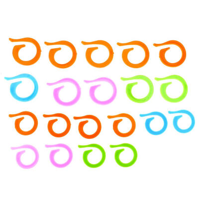 

20pcs Colorful Plastic Pins Sweater Mark Buckle Needle Knit Yarn DIY Tools