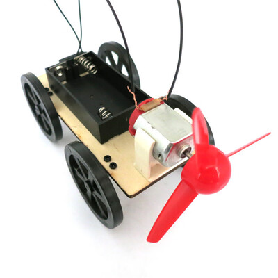 

Siaonvr Mini Wind Powered Toy DIY Car Kit Children Educational Gadget Hobby Funny