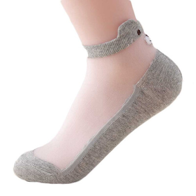 

Stylish New Cute Ultrathin Transparent Beautiful Crystal Lace Elastic Short Socks