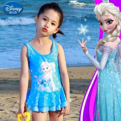 

Disney DISNEY Childrens Swimwear Disney Frozen Series Girls One-Piece Skirt Swimsuit S19B2Q0125B Lake Blue 130