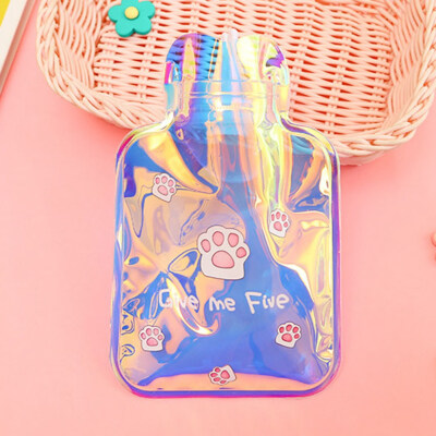 

Mini Cute Portable Laser Hot Water Bottle Cartoon Simple Winter Warm Water Bag Note Water Hand Warmers