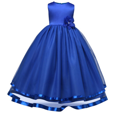 

Girls Flower Party Kids Wearing Clothing Girl Sleeveless Wedding Dresses
