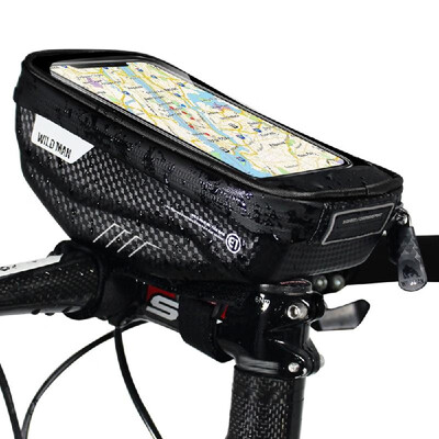 

Bike Phone Bags with Touch Screen Phone Holder Case Waterproof Bicycle Front Frame Top Tube Mount Handlebar Bags Bike Storage Bag
