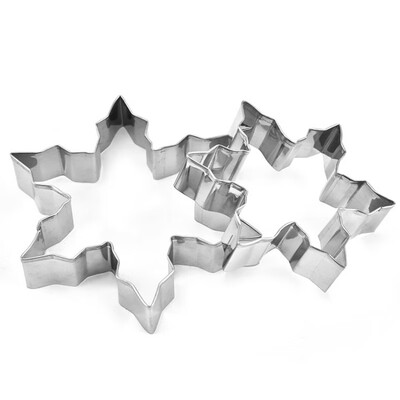 

5pcs lot Snowflake Shape DIY Fondant Chocolate cake Decoration Mold Cookie Cutter Stainless Steel Snow Shape Cookie Mold