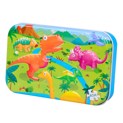 

Gotoamei Selling Dinosaur Family 60 Wood Puzzles Early Childhood Educational Toys