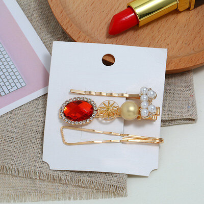 

3PcsSet Metal Pearl Hairclip Barrette Hair Clips Hairpin for Women Girls Hair Accessories