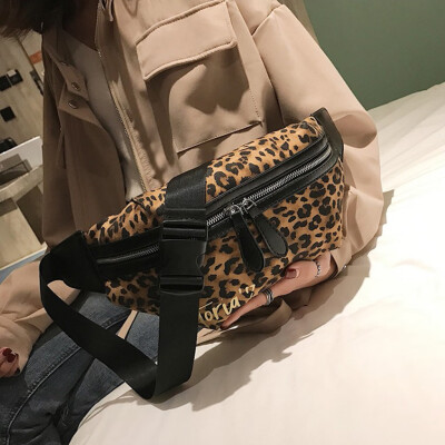 

Tailored Women Fashion Zipper Bags Leopard Leather Shoulder Bags Crossbody Bag Chest Bag