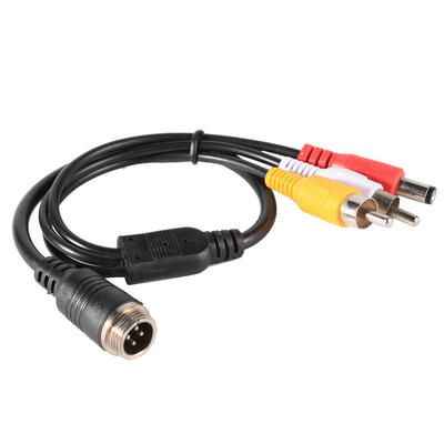 

4Pin Aviation Head Male to 2RCA Male DC Male Extension Cable for Camera