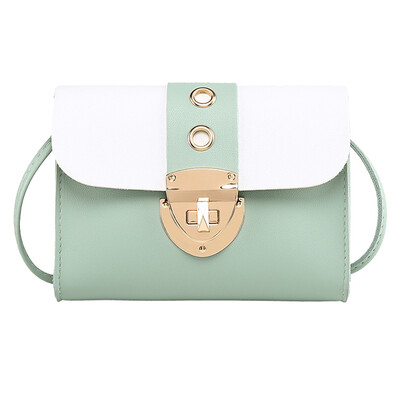 

Women Square Shoulder Messenger Bags Famous Brands Women Fashion Solid Color Cover Lock Crossbody Small Phone Bag Sac T10