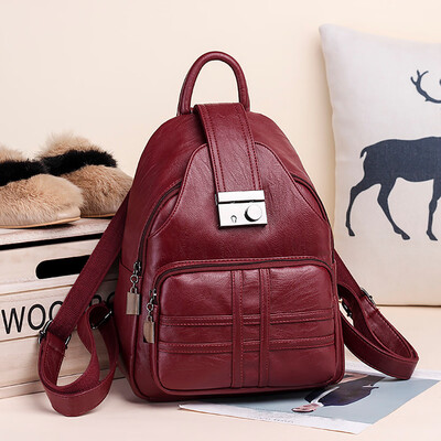 

Tailored Women Backpack Simple Casual Soft Leather Anti-theft Travel Small Backpack