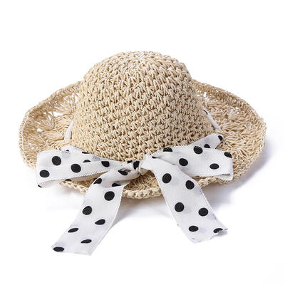 

Toddler Breathable Straw Hat Summer Sun Cap Princess Hats Bowknot Flower