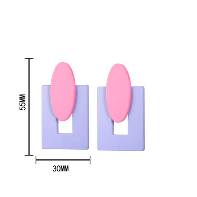 

Acrylic Earrings 2019 Big Statement Earrings for Women Resin Oval Square Geometric Drop Dangle Earrings Bohemian Jewelry Gift