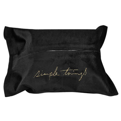 

Embroidery Velvet Tissue Box Napkin Holder Cover Car Paper Towel Container