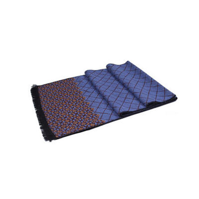 

Winter Ethnic Scarfs Men Business Plaid Pattern Faux Cashmere Long Thick Scarves